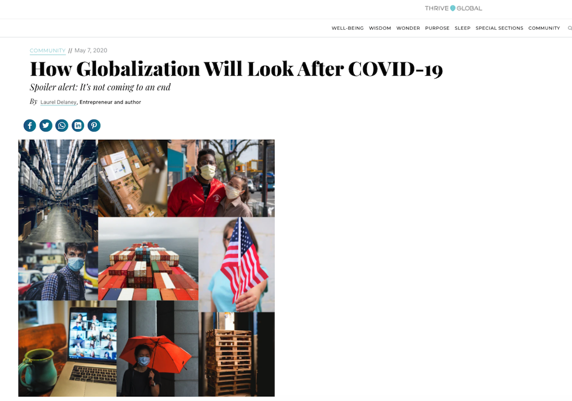Thrive Global Globalisation Post COVID-19 Article